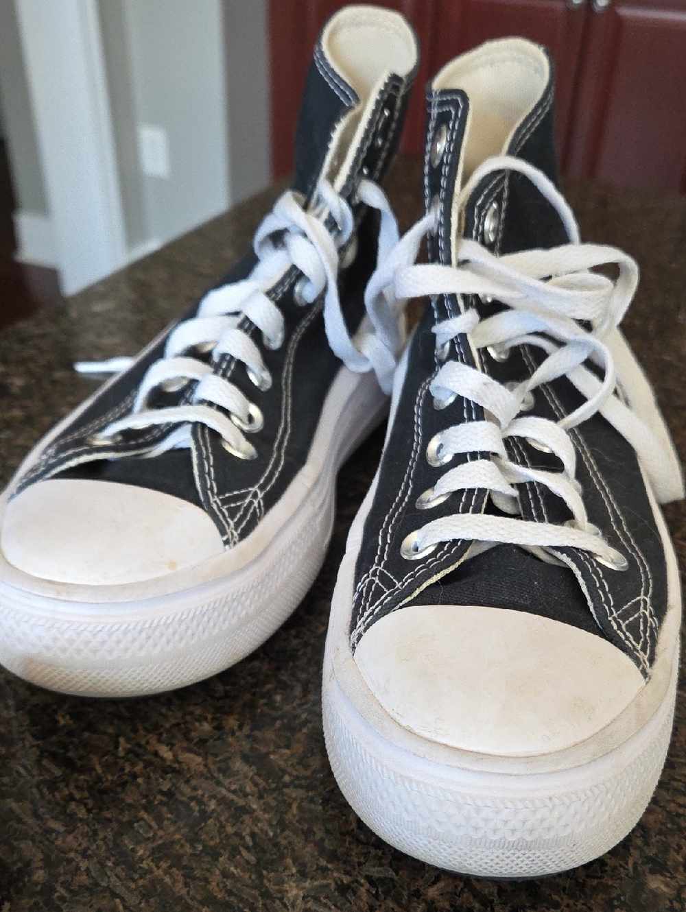 Converse Black and White High-Top Canvas Sneakers